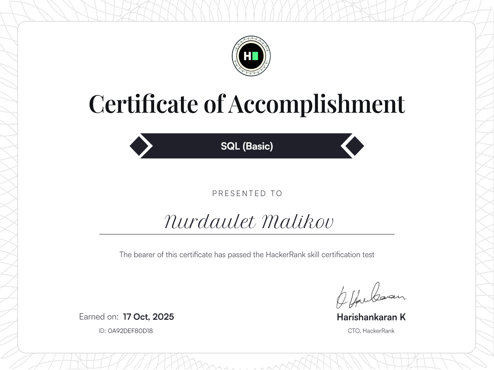 Certificate preview